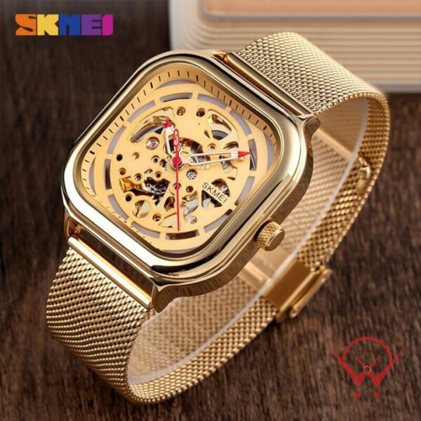 SKMEI Automatic 9184 Golden Wrist Watch